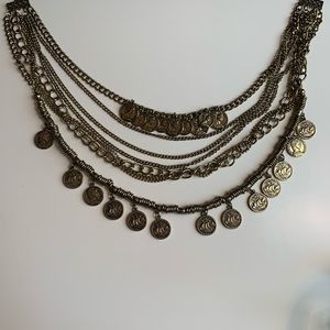 Gold multilayer necklace